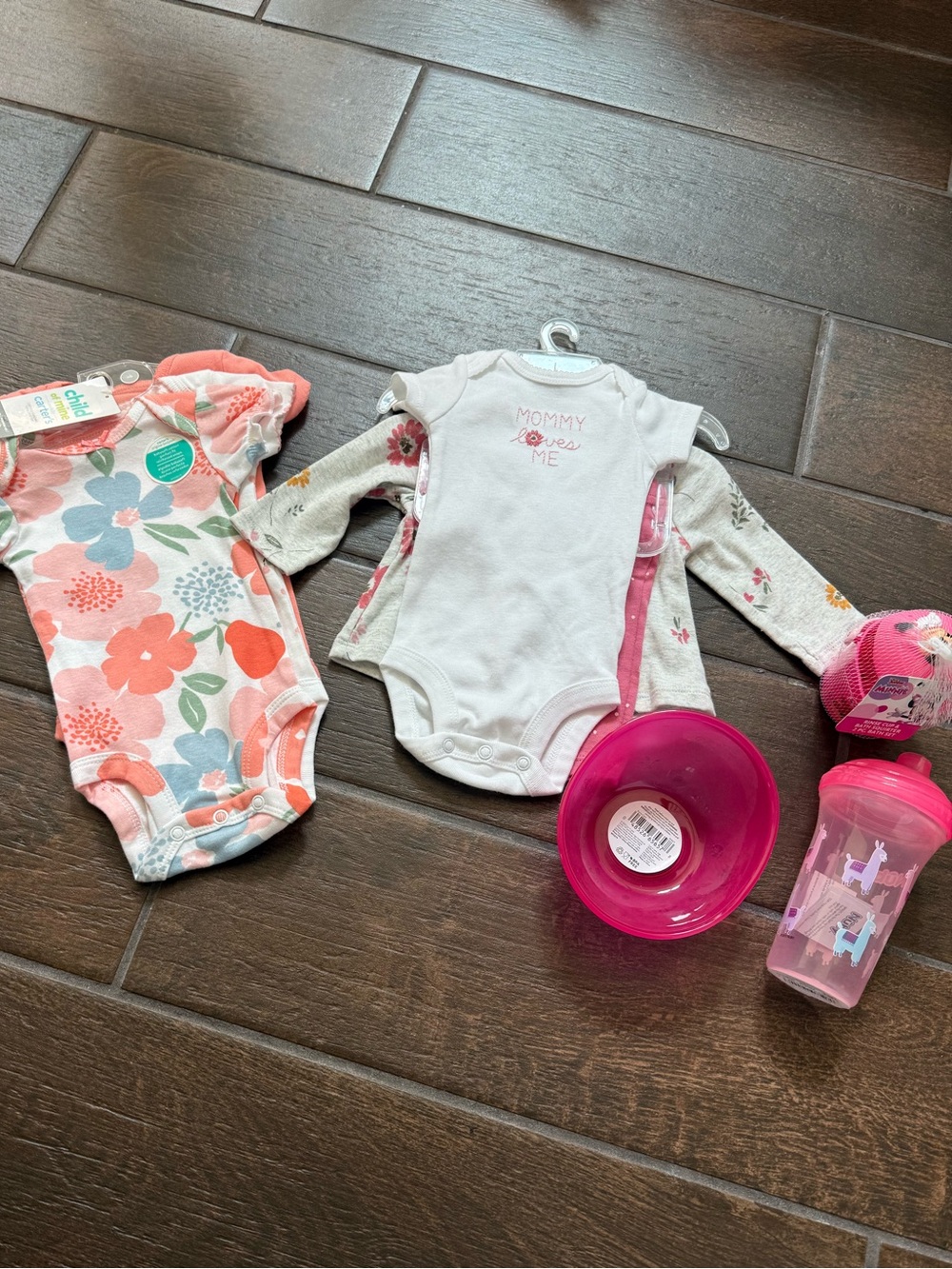 Carter’s Newborn Sets w/ Minnie Bath Toy & Nuby Sippy Cup and Bowl Set